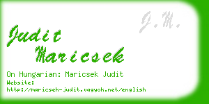 judit maricsek business card